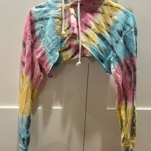 Tie-Dye Ultra Cropped Hoodie